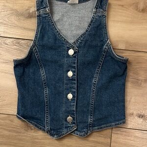 Abercrombie Kids Blue Denim Vest
